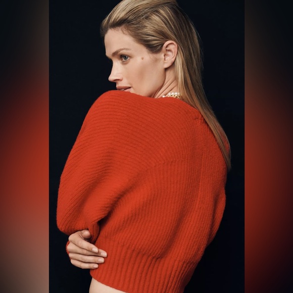 By Anthropologie Rhea Hardware Crop Cardigan Sweater  Size S - Picture 2 of 7